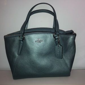Coach Metallic Leather Mini Kelsey Satchel 🦋